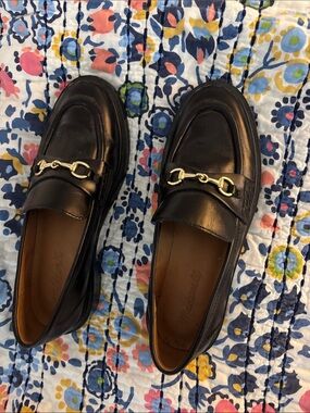 Madewell Black Leather Vernon Loafers